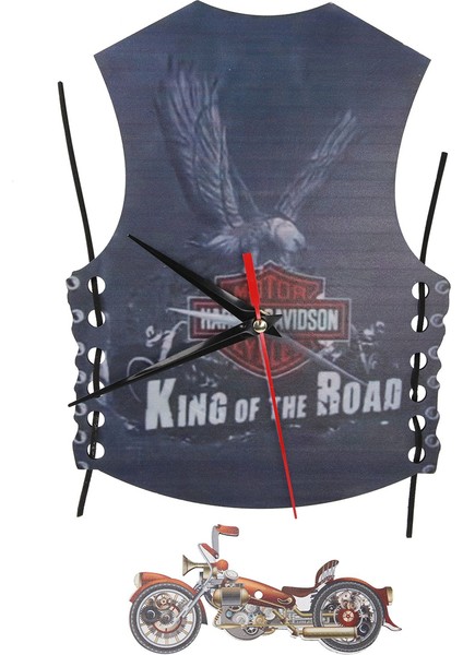 Motosiklet Duvar Saati Motosiklet Saati Asma Hayranları Için En Iyi Hediyeler Motosiklet Sahipleri (Yelek Lokomotif) (Yurt Dışından)