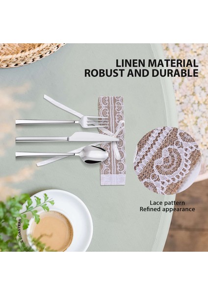 20 Adet Dantel Peçete Halkası Toka, Doğal Masa Sandalye Çuval Bezi Peçete Halkası, Düğün Ziyafet, Parti Dekorasyon Malzemeleri (Yurt Dışından) indirimleri