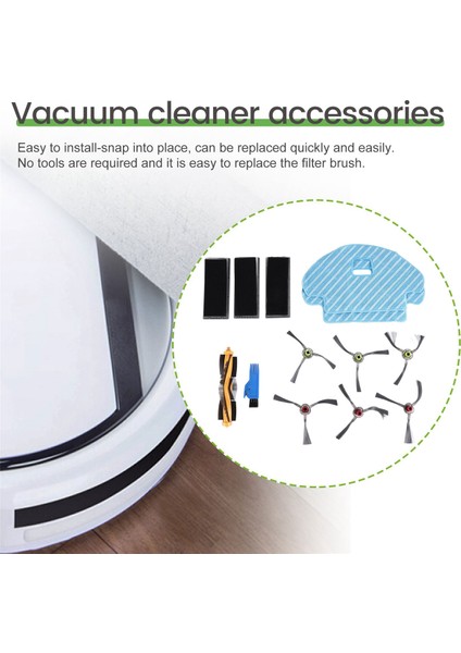 Deebot Ozmo 930 Elektrikli Süpürge Yedek Parçaları - Filtre Ve Paspas Fırça Seti - 13'Lü Paket (Yurt Dışından) modelleri