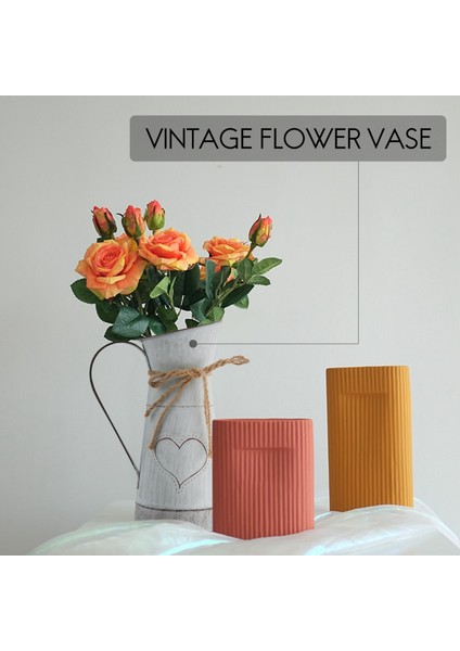2 Adet Çiçek Vazo Vintage Galvanizli Rustik Çiftlik Evi Pastoral Saksı Kova Ev Masa Dekorasyonu Için (Yurt Dışından) indirimleri