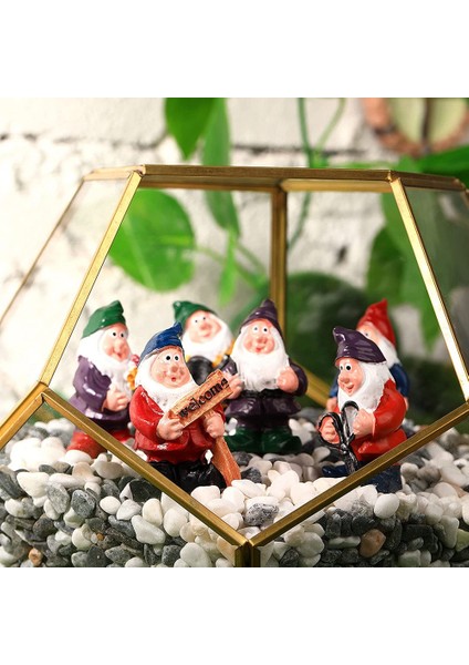 7 Parça Cüceler Peri Reçine Heykelleri Mini Bahçe Heykelleri Dekorasyon Masal Heykeli Tatil Festivali Dekorasyon Için (Yurt Dışından)
