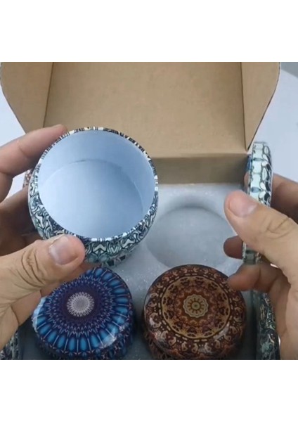 4 Parçalı Çok Renkli Teneke Kutular, Mum Kutuları, Depolama Rafları, Mum Yapma Seti, Toplantılara Uygun (Yurt Dışından)