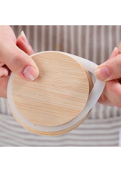 10 Adet Bambu Ahşap Kapaklı Hava Geçirmez Teneke Kutu Mutfak Depolama Şişeleri Kavanoz Gıda Kabı Çay Kahve Çekirdekleri Şeker Kavanozu (Yurt Dışından)
