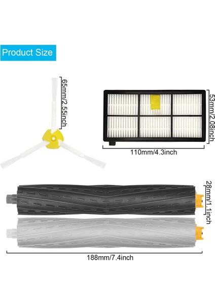900serıes 960 990 Robot Süpürge Aksesuarları Için Yedek Ana Fırça Yan Fırça Hepa Filtreleri (Yurt Dışından) modelleri