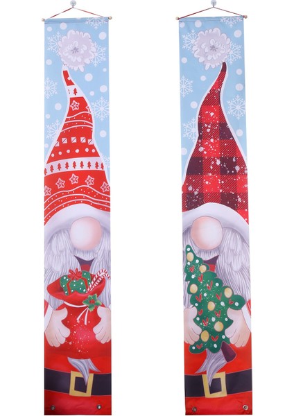 Noel Banner, Hoş Geldin Yazısı Noel Sundurma Burcu Ev Duvar Kapı Tatil Partisi Dekoru Için Asılı (Yurt Dışından)