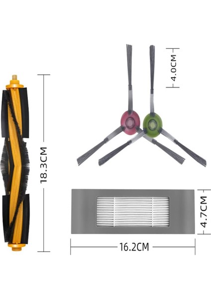 Yedek Ana Fırça Yan Fırça Hepa Filtresi 950 920 Robotlar Için Uyumlu Elektrikli Süpürge Aksesuarları (Yurt Dışından)