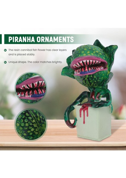 Piranha Çiçek Çoğaltma Film Prop Yard Reçine Süsler Küçük Korku Dükkanı Cadılar Bayramı Dekorasyon (Yurt Dışından) indirimleri