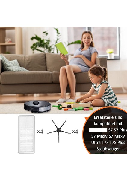 Yedek Parçalar Yan Fırçalar Hepa Filtre S7 T7s Robot Süpürge Aksesuarları Için Uyumlu (Yurt Dışından)