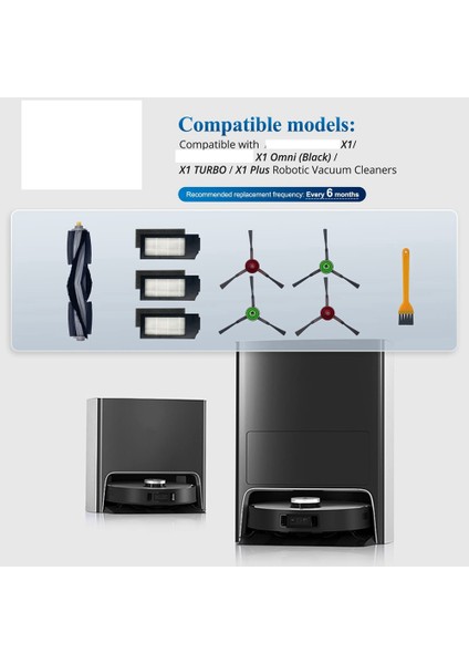 Yedek Parçalar Ana Fırça Yan Fırçalar X1omnı X1turbo Elektrikli Süpürge Aksesuarları Için Uyumlu Hepa Filtre (Yurt Dışından) modelleri