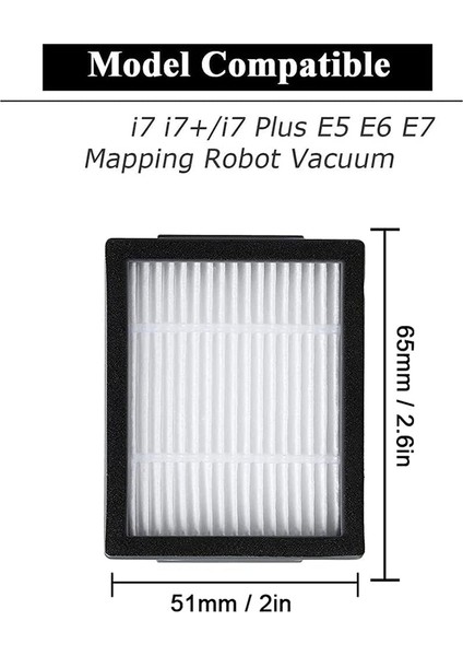 I7 I7+ E5 E6 Elektrikli Süpürge Aksesuarları Için Uyumlu Yedek Ana Fırça Yan Fırça Hepa Filtresi (Yurt Dışından)