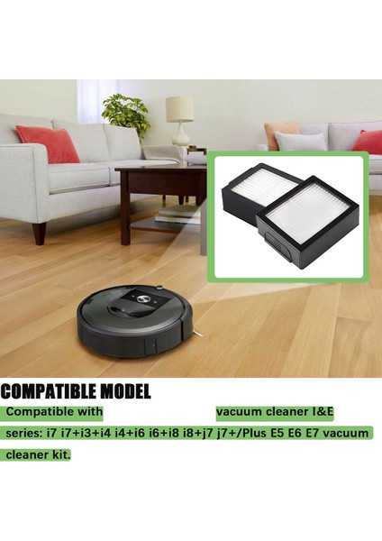 I7 I7+ E5 E6 Robotlar Elektrikli Süpürge Aksesuarları Için Uyumlu Yedek Parçalar Hepa Filtre (Yurt Dışından)