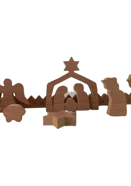 Yetişkinler Ve Çocuklar Için Ahşap Takvim, Noel Tatili Dekorasyonu, Çocuklar Için Noel Hediyeleri, Noel Geri Sayımı (Yurt Dışından)