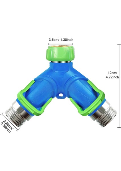 Adet Bahçe Hortumu Ayırıcı-Su Hortumu Ayırıcı 2 Yollu, Hortum Y Ayırıcı Konnektör Musluk Açık Su Tıkaç Hortumu Ayırıcı (Yurt Dışından) modelleri