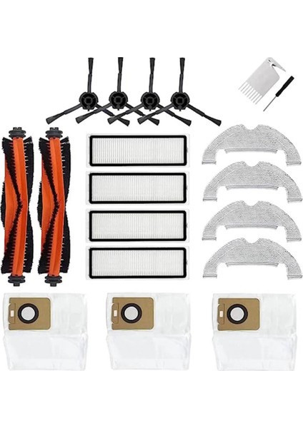 Rüya Için Uygun Süpürme Robotu Aksesuarları Rulo Fırça L10plus Ana Fırça Yan Fırça Filtre Toz Torbası Bez (Yurt Dışından)