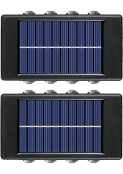 8 Led Güneş Duvar Lambası Açık Su Geçirmez Yukarı Ve Aşağı Aydınlık Aydınlatma Bahçe Güneş Işıkları Merdiven Çit Güneş Işığı Lambası (Yurt Dışından)