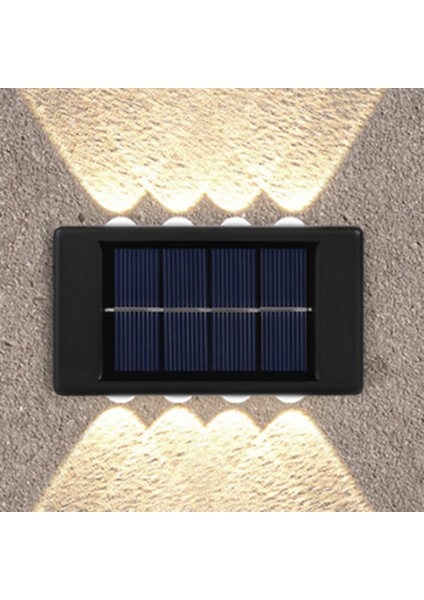 8 Led Güneş Duvar Lambası Açık Su Geçirmez Yukarı Ve Aşağı Aydınlık Aydınlatma Bahçe Güneş Işıkları Merdiven Çit Güneş Işığı Lambası (Yurt Dışından)