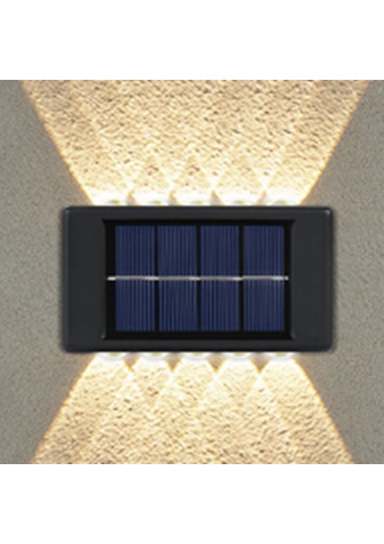 10 Led Güneş Duvar Lambası Açık Su Geçirmez Yukarı Ve Aşağı Aydınlık Aydınlatma Bahçe Güneş Işıkları Merdiven Çit Güneş Işığı Lamba Işığı (Yurt Dışından)