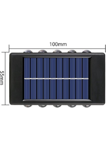 10 Led Güneş Duvar Lambası Açık Su Geçirmez Yukarı Ve Aşağı Aydınlık Aydınlatma Bahçe Güneş Işıkları Merdiven Çit Güneş Işığı Lamba Işığı (Yurt Dışından)