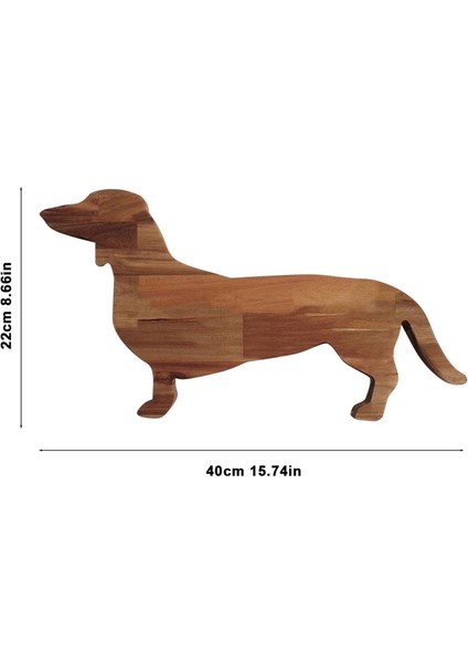 15.7 Inç Dachshund Köpek Yemek Tabağı Peynir Tahtası Kesme Şarküteri Tahtası Sevimli Noel Yemeği (Yurt Dışından)
