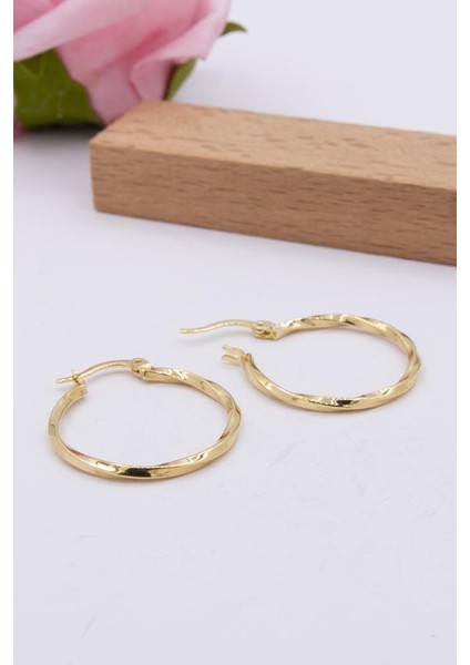 14 Ayar Altın Halka Küpe Düz Burgu Model Kadın Küpe fiyatları