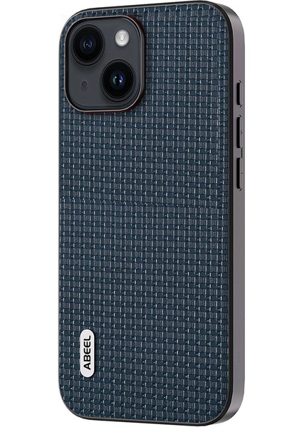 Iphone 15 Plus Orijinal Inek Deri+Tpu Kapak Karaklama Önleyici Cep Telefonu Kılıf Mavisi (Yurt Dışından)
