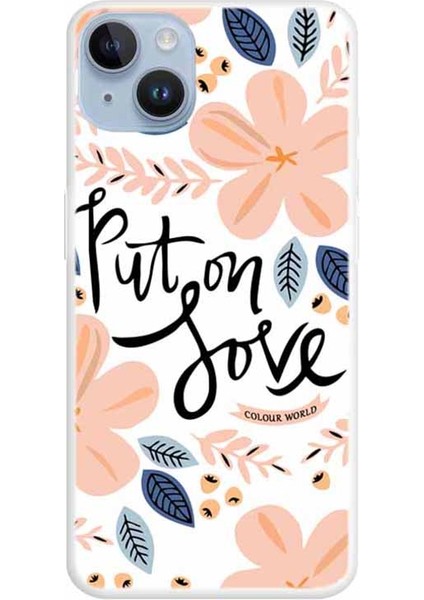 Iphone 15 Desen Baskı Telefon Kılıfı Şok Geçirmez Ince Fit Tpu Kapak Put On Love (Yurt Dışından)