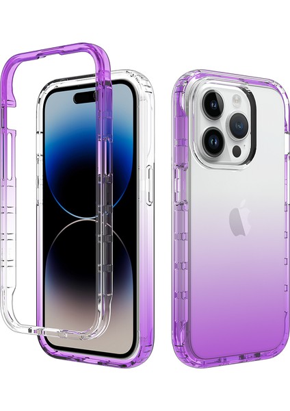 Iphone 15 Pro For Clear Geri Back Case Anti-Cratch Tpu+Pc Telefon Kapak-Morası (Yurt Dışından)