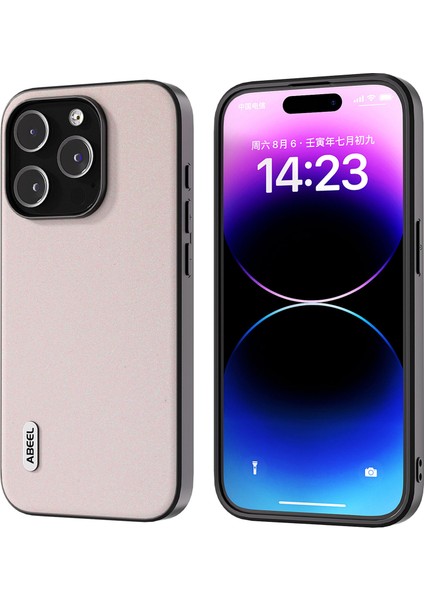 Iphone 15 Pro Max Glitter Damlaya Damalı Telefon Kılıfı Pu Deri Kaplamalı Tpu Arka Kapak-Beyaz (Yurt Dışından)