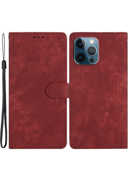 Iphone 15 Pro Max Pu Deri Cep Telefon Kılıfı Cüzdan Stand Cilt Touch Telefon Kapak-Kırmızı (Yurt Dışından)