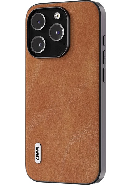 Iphone 15 Pro Max Pu Deri Kaplamalı Pc+Tpu Cowhide Doku Kapak Kılıfı Için Telefon Kılıfı (Yurt Dışından)