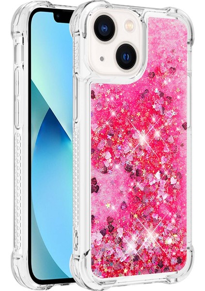 İphone 15 Artı Yumuşak Tpu Telefon Kasası Parıltı Işıltı Hızlı Ve Akan Kapak Pembe (Yurt Dışından)