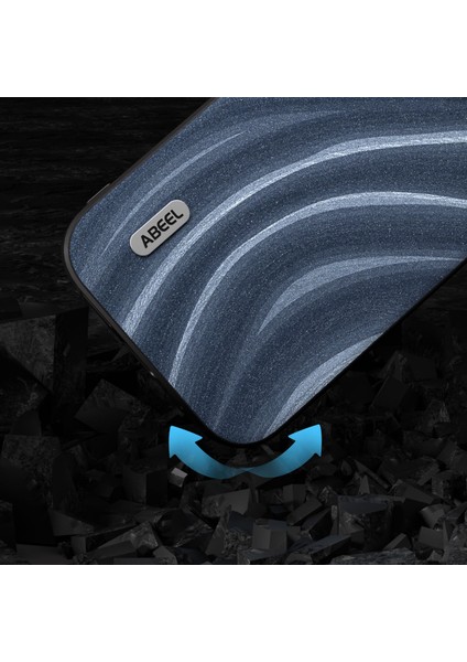 Iphone 15 Pl Pu Deri Kaplama Telefon Kapağı Kıç Anti-Cratch Pc+Tpu Case-Mavi (Yurt Dışından)