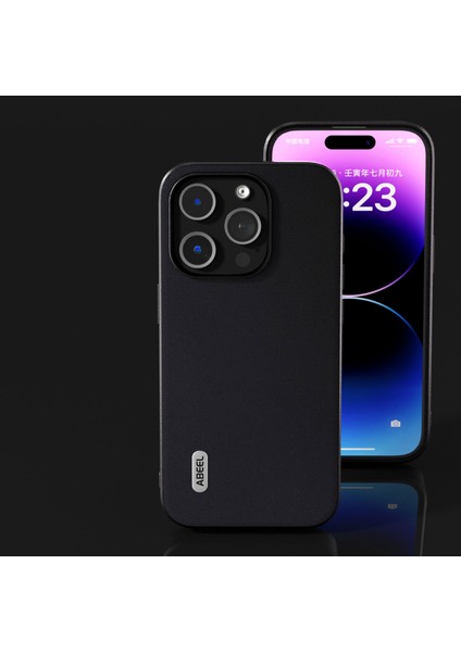 Iphone 15 Pro Shockroof Phone Case Cowhide Deri+Pc+Tpu Çizgiye Karşı Çizelge Kapak Black (Yurt Dışından)