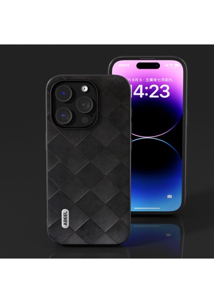 Iphone 15 Pro Pu Deri Kaplamalı Pc+Tpu Telefon Kılıfı Izgara Dokusu Bırak-Kötü Kapak Black (Yurt Dışından) indirimleri