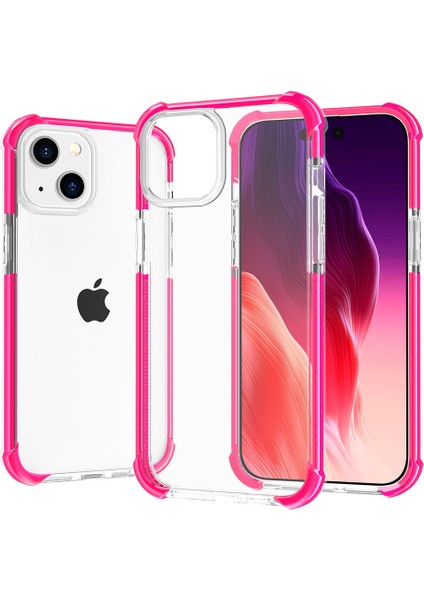 Iphone 15 Artı Şeffaf Telefon Kasası Için Tpu+Akrilik Anti-Drop Telefon Kapağı Gül (Yurt Dışından)