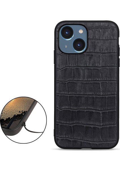 Iphone 15 Için Telefon Kılıfı Plus Timsah Doku Orijinal Inek Deri+Tpu+Pc Telefon Kapak Black (Yurt Dışından) fiyatları