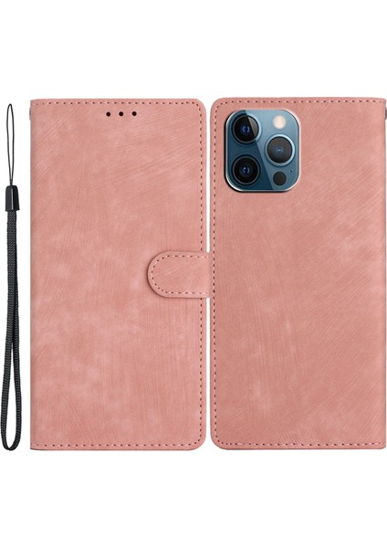 Iphone 15 Pro Cep Telefonu Kapağı Pu Deri Cüzdan Ince Uygun Cep Telefon Kılıfı Stand Cilt Touch Shell-Rose Altın (Yurt Dışından)