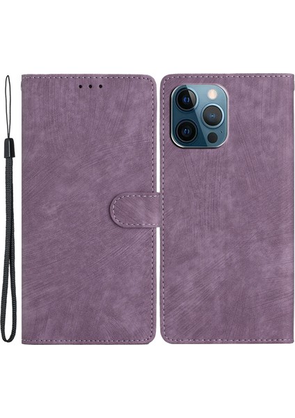Iphone 15 Pro Max Pu Deri Cep Telefon Kılıfı Cüzdan Stand Cilt Touch Telefon Kapak-Morası (Yurt Dışından)