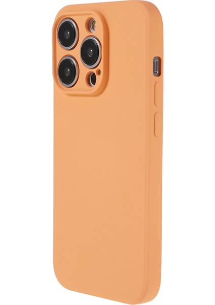 Kauçuk Candy Renk Kabuğu Telefon Için 15 Pro Yumuşak Tpu+Fiber Astar Telefon Kılıfı Telefon Kapak-Orange (Yurt Dışından)