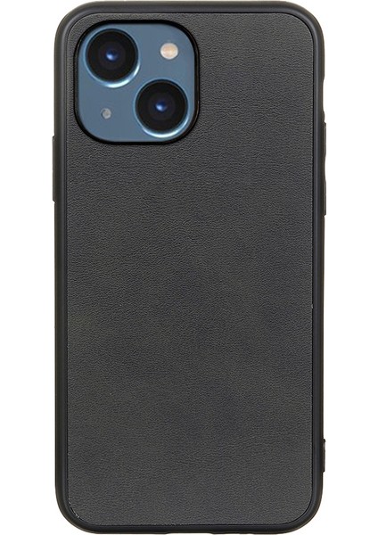 Iphone 15 Pc+Tpu+Pu Deri Telefon Kılıfı Inkok Dokusu Düşünce Drop Kapak Blak (Yurt Dışından)