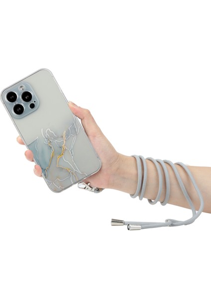 Iphone 15 Pro Marble Desen Için Kabartmalı Telefon Kılıfı Esnek Tpu Labyard-Gre Ile Başka Kapak (Yurt Dışından) fiyatları