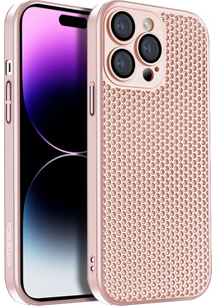 Iphone 15 Pro Maks Heat Dispidation Sabit Pc Kılıfı Lens Film-Pembe (Yurt Dışından)