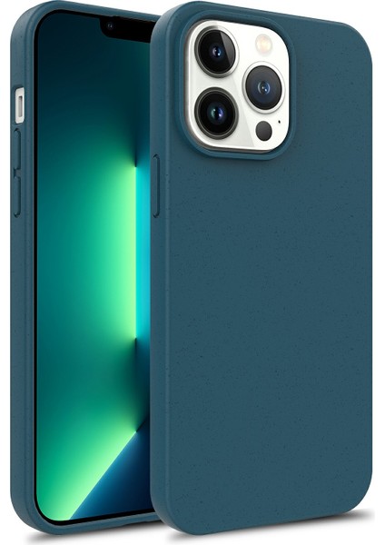 Iphone 15 Pro Starry Sky Serisi Mat Telefon Kapağı Buğday Samanı+Tpu Çevre Dostu Arka Çıkarma Mavisi (Yurt Dışından)