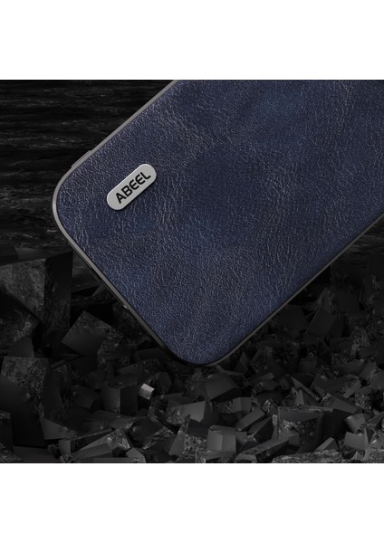 Iphone 15 Pro Max Pu Deri Kaplamalı Pc+Tpu Cowhide Doku Kapak Mavisi Için Telefon Kılıfı (Yurt Dışından)