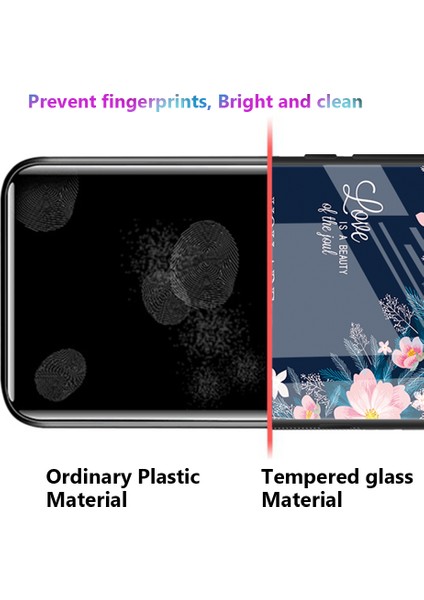 Iphone 15 Pro Maks Desen Baskı Temsil Edilmiş Cam Kılıf Pc+Tpu Koruyucu Telefon Kapak Pembe Mor (Yurt Dışından)