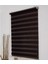 Modern Soft Bambu Zebra Perde Alüminyum Kasalı Yüksek Kaliteli - Acı Kahve 4