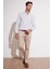 Kareli Pamuk Karışımlı Düğmeli Yaka Uzun Kollu Slim Fit Gömlek Erkek Gömlek CF23S7497 1
