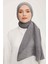 Trend Gri Düz Renk Pırıltı Şal 1 - 23021 3