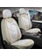 Fiat Egea Cross Oto Koltuk Kılıfı 5'li Set Lüks Deri, Kadife Detaylı Prosev Model Bej 1