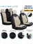 Fresh Start Chevrolet Captiva Oto Koltuk Kılıfı 5'li Set Lüks Deri, Kadife Detaylı Prosev Model Bej Siyah 2